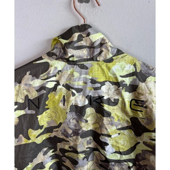 Nike Womens Windrunner Jacket Floral Camo Print Lightweight Zip Up Green Size L - Picture 5 of 8